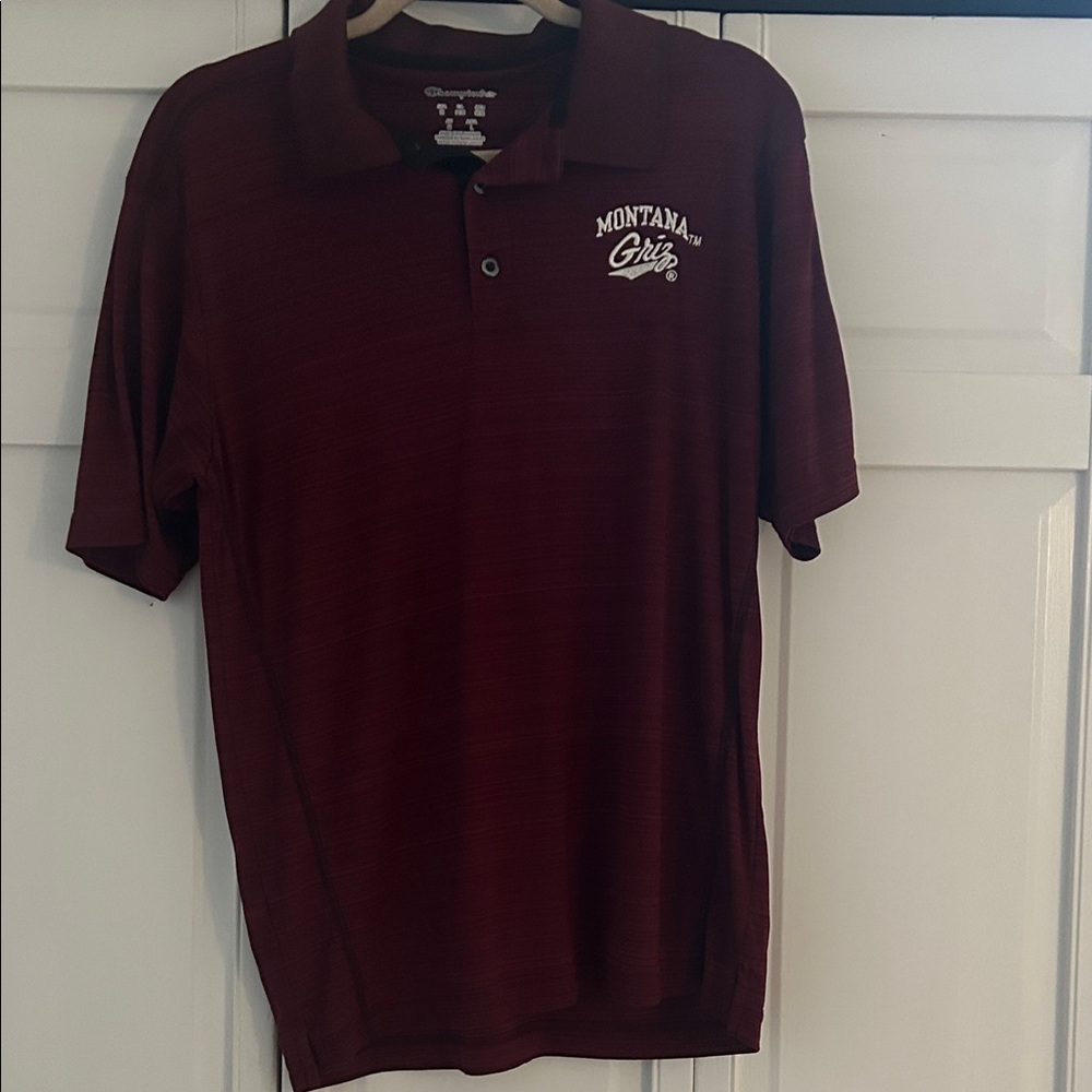 University of Montana Champion Burgundy Polo Shirt